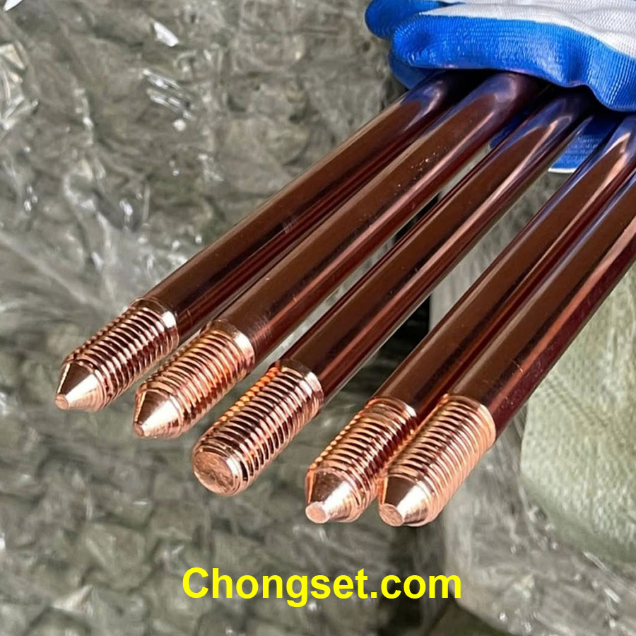 Cọc tiếp địa tiêu sét Earth Rod D16 dài 2.4 mét